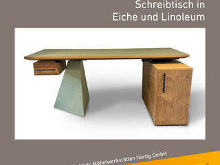 Die Gute Form 2025: Lennart Moßig, Schreibtisch in Eiche und Linoleum 