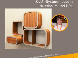 Die Gute Form 2025: Lena Schulz, “CLU“-Systemmöbel in Nussbaum und HPL 