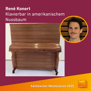Der Sächsische Meisterpreis 2025: René Konert, Klavierbar in amerikanischem Nussbaum