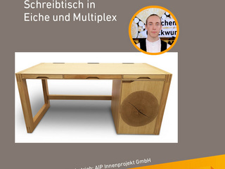 Die Gute Form 2025: Malte Kröber, Schreibtisch in Eiche und Multiplex 