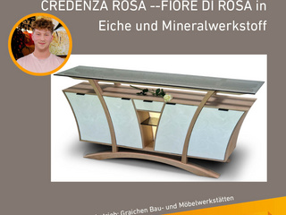 Die Gute Form 2025: CREDENZA ROSA -- FIORE DI ROSA in Eiche und Mineralwerkstoff