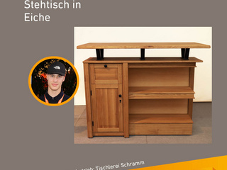 Die Gute Form 2025: Nino Hünlich, Stehtisch in Eiche 