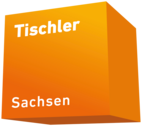 Das moderne Tischlerlogo auf der Ebene: Landesverband Sachsen