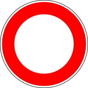 Verkehrsschild "Durchfahrt verboten"