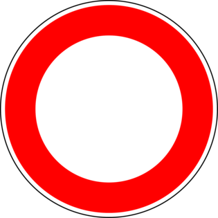 Verkehrsschild "Durchfahrt verboten"